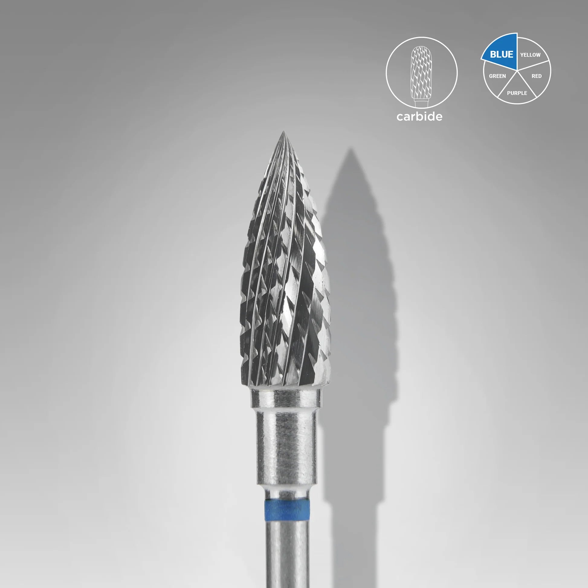 Fraise carbure « Flamme » bleue, diamètre 5 mm, partie active 13,5 mm - STALEKS