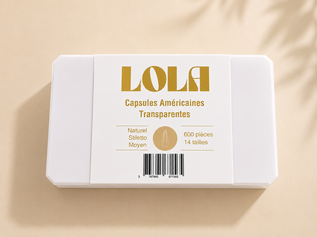 Capsules Américaines Transparentes - Naturel Stiletto - LOLA