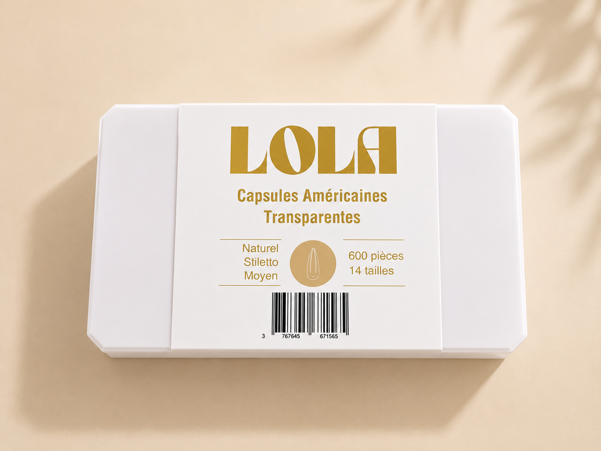 Capsules Américaines Transparentes - Naturel Stiletto - LOLA