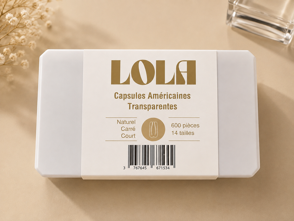 Capsules Américaines Transparentes - Naturel Carré - LOLA