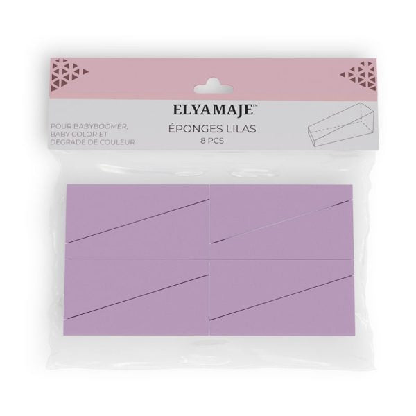Eponges Nail Art Lilas 8pcs - ELYAMAJE