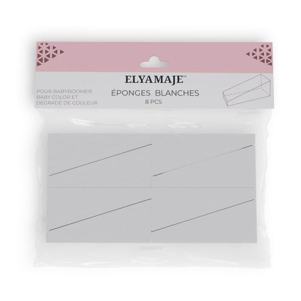 Eponges Nail Art Blanches 8pcs - ELYAMAJE