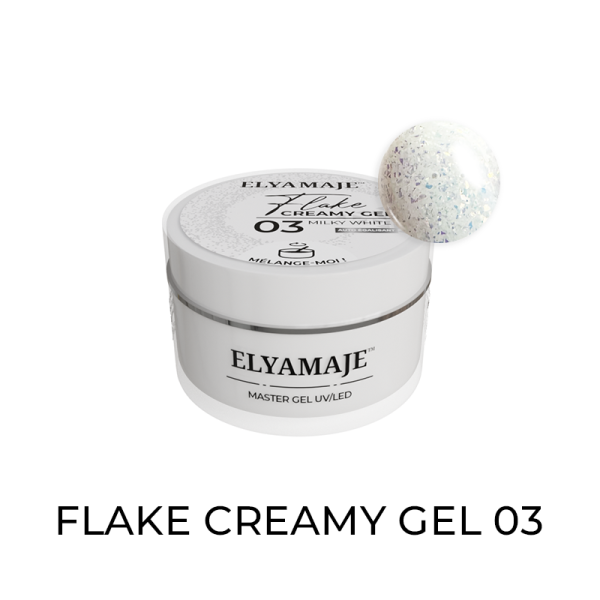 03 Milky White 20ml - Flake Creamy Gel ELYAMAJE