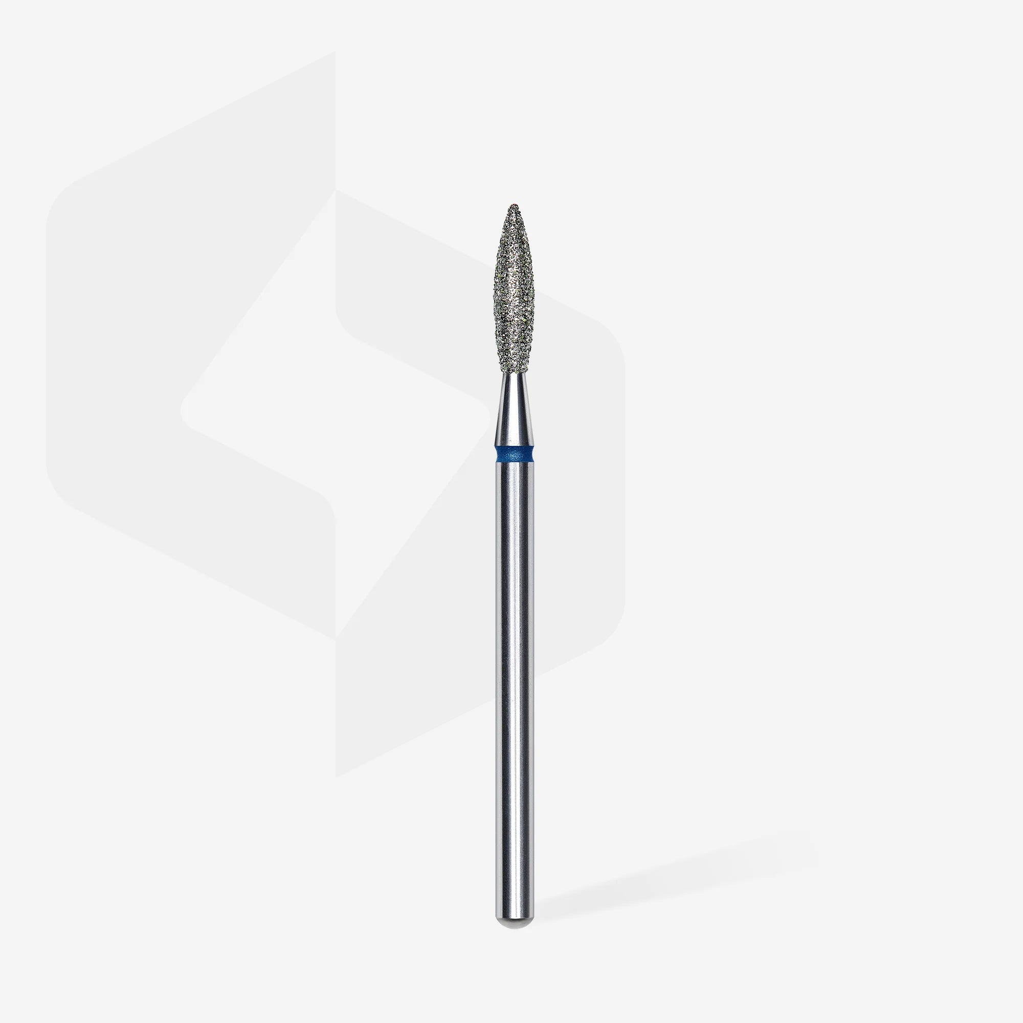 Fraise diamantée « Flamme » bleue, diamètre 2,3 mm, partie active 10 mm