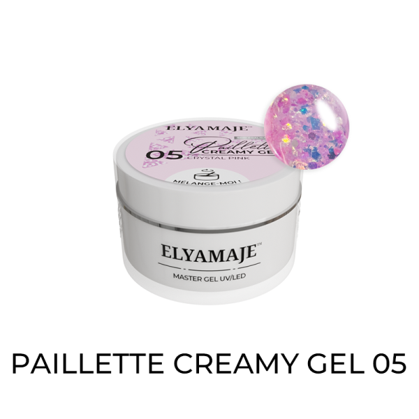 05 Crystal Pink 20ml - Paillette Creamy Gel ELYAMAJE