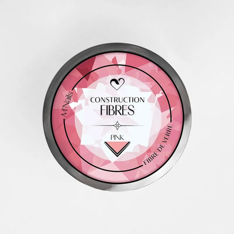 Gel de Construction Fibres Pink 15ml - M'NAILS