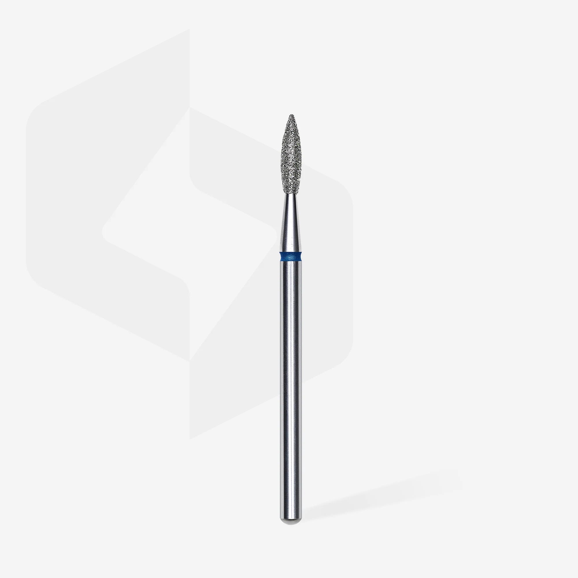 Fraise diamantée « Flamme pointue » bleue, diamètre 2,1 mm, partie active 8 mm