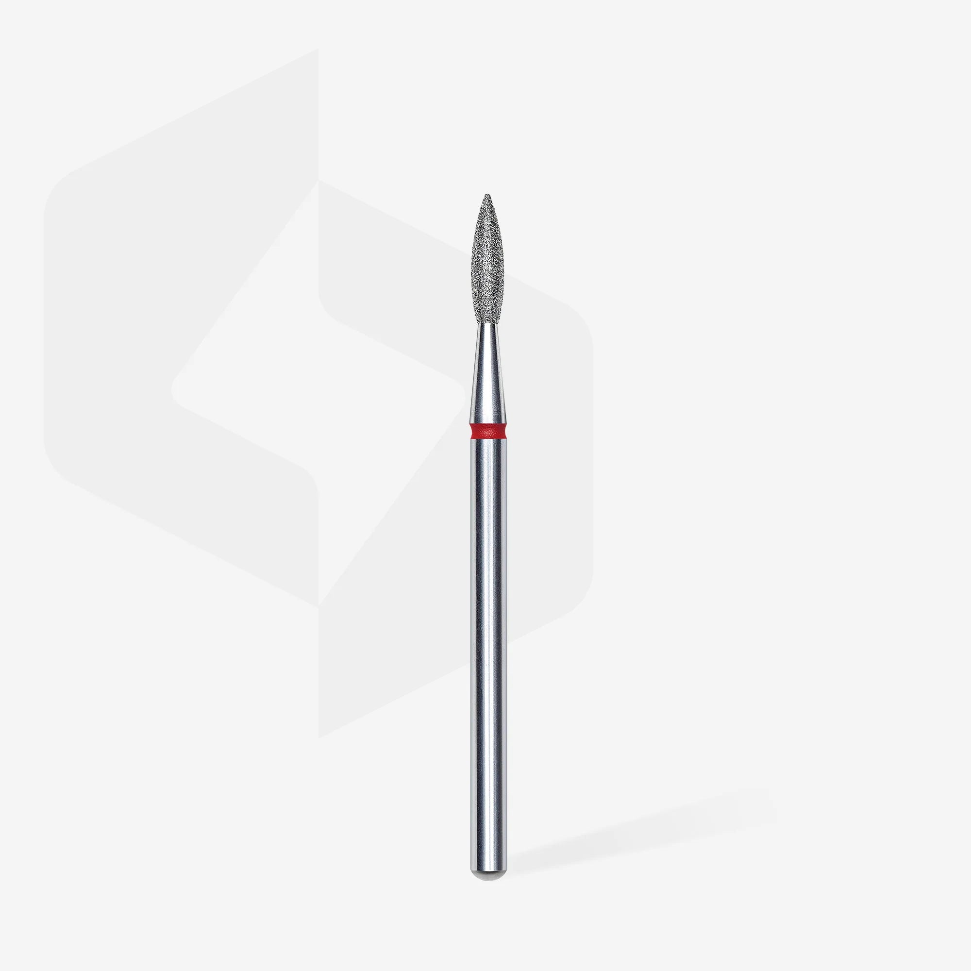 Fraise diamantée « Flamme pointue » rouge, diamètre 2,1 mm, partie active 8 mm