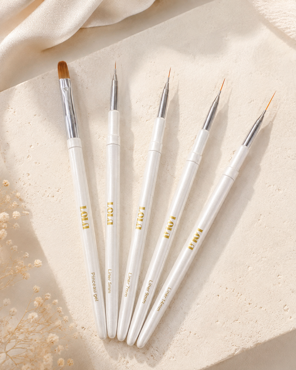 Pinceaux blanc Liner & Gel - LOLA