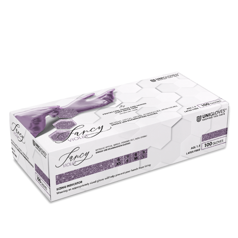 Gants Nitriles Shinny Purple