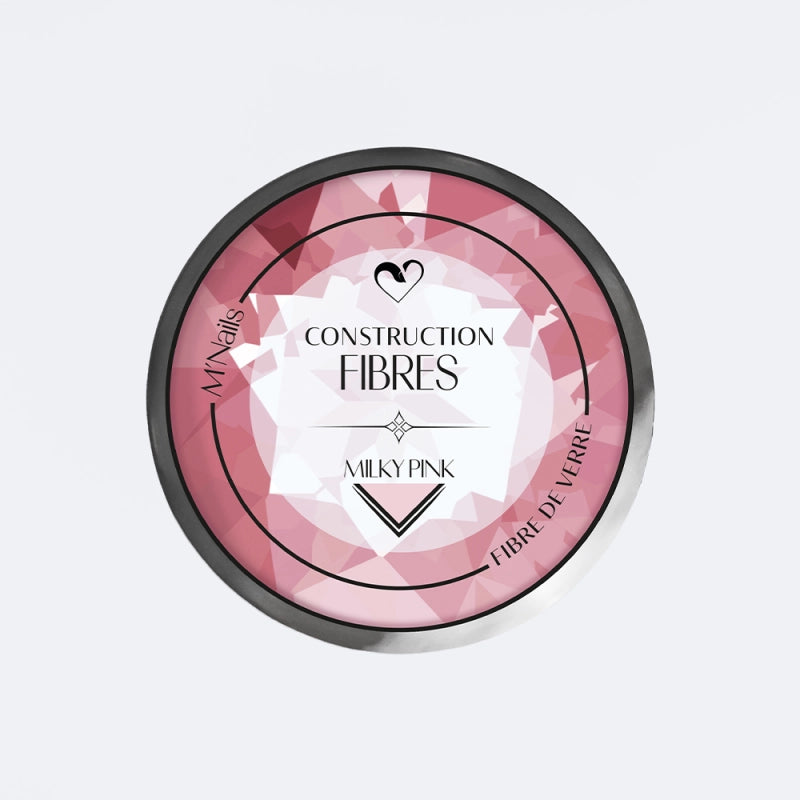Gel de Construction Fibres Milky Pink 15ml - M'NAILS