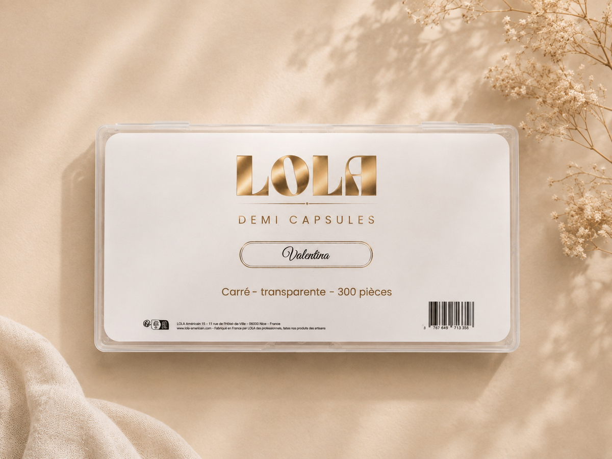 Demi-capsules VALENTINA – Carrées transparentes – 300 pièces