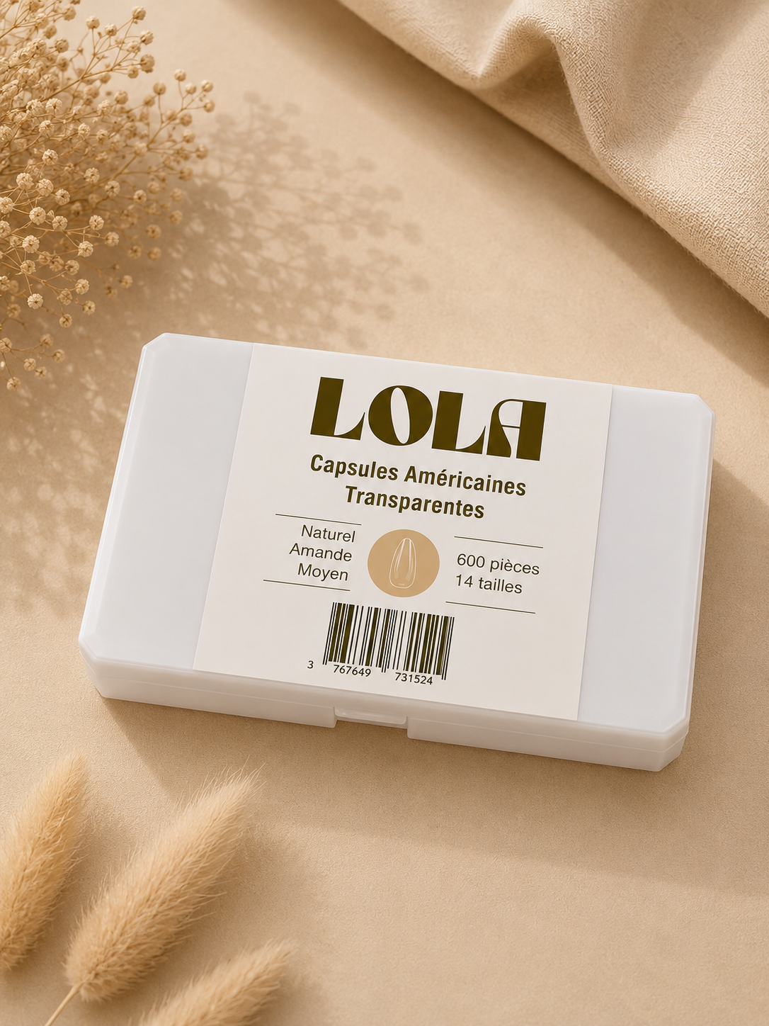 Capsules Américaines Transparentes - Naturel Amande - LOLA
